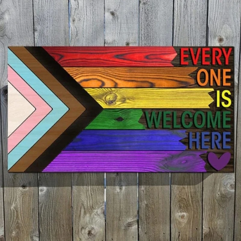 Wooden Greeting Plaque with Welcome Message for Home Entry Use D0LD