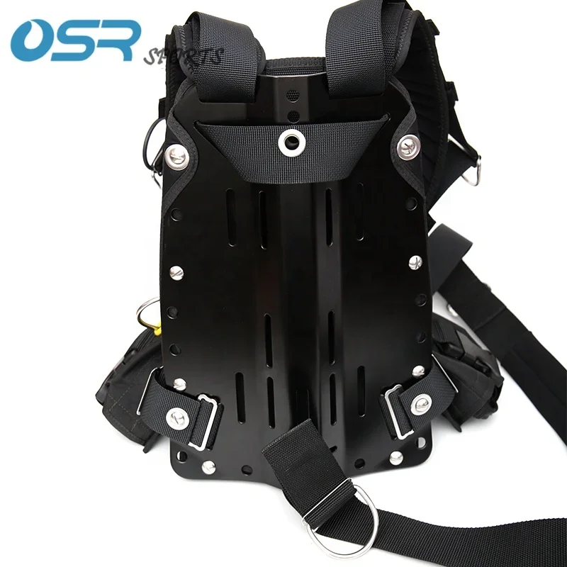 Scuba diving dir harness with 8LBS weight pocket aluminum stainess steel carbon  TI backplate for singal double tank