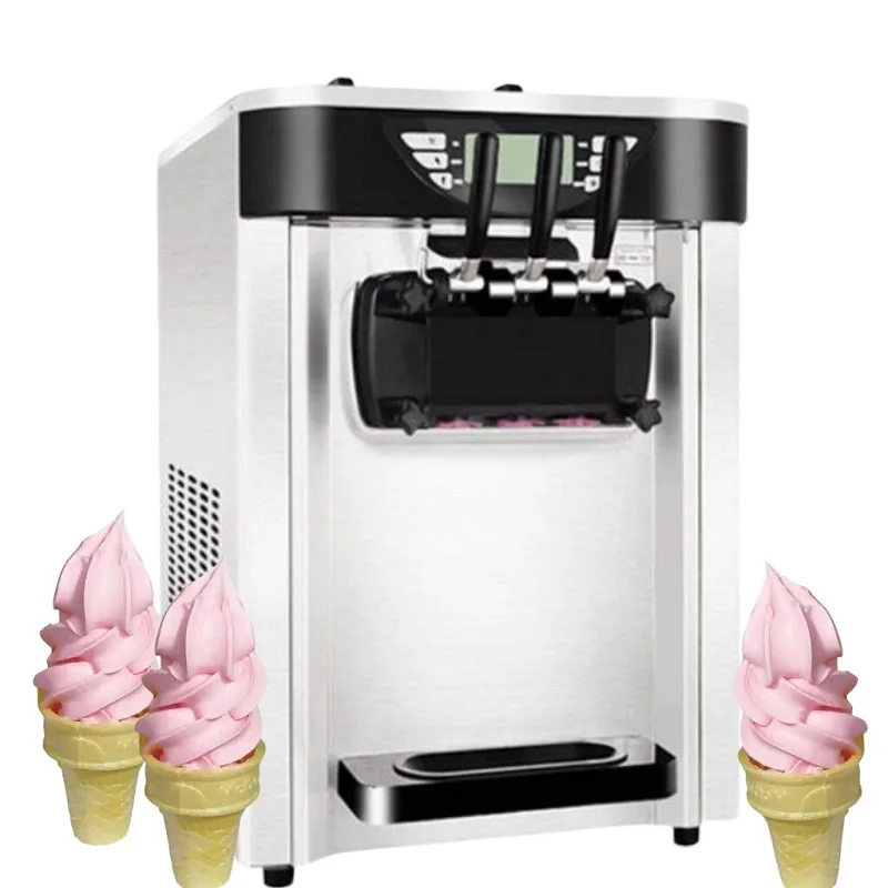 صانع الآيس كريم التجاري الاحترافي أفضل آلة صنع الآيس كريم سطح الطاولة آلة الآيس كريم الناعمة آلة الزبادي