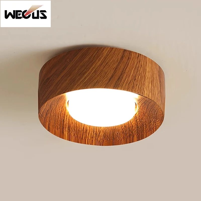 

New Modern Minimalist Creative Marble Pattern Resin Walnut Ceiling Light for Corridor Entryway Closet Balcony Unique Decor Lamps