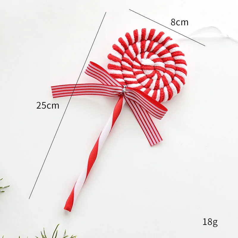 Candy Christmas Ornaments, Red and White Candy Cane Christmas Pendants Lollipop Hanging Ornaments for Xmas Tree Party Decoration