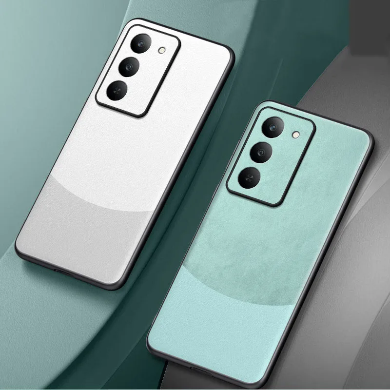 ل Realme 14 V60 Pro C75 4G gt7 T neo 7 توربو se حافظة جلدية مقاومة للصدمات غطاء من جلد الغنم غطاء سيليكون لـ Realme 14x Funda