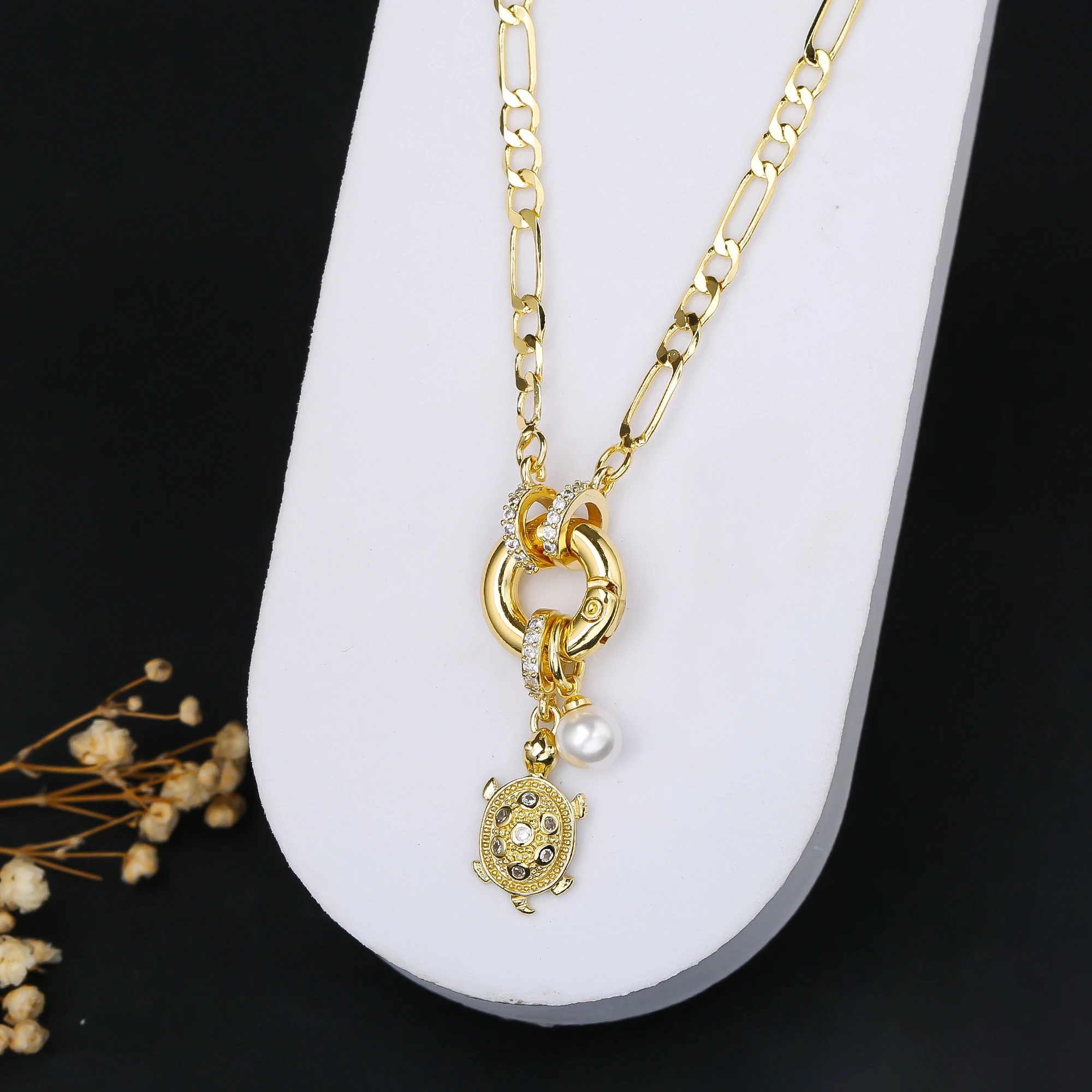 7 Style Shiny Cubic Zirconia Animal Bird Cat Pendant Necklace Personalized for Woman Party 3:1 Chain Jewelry Choker Daily Wear
