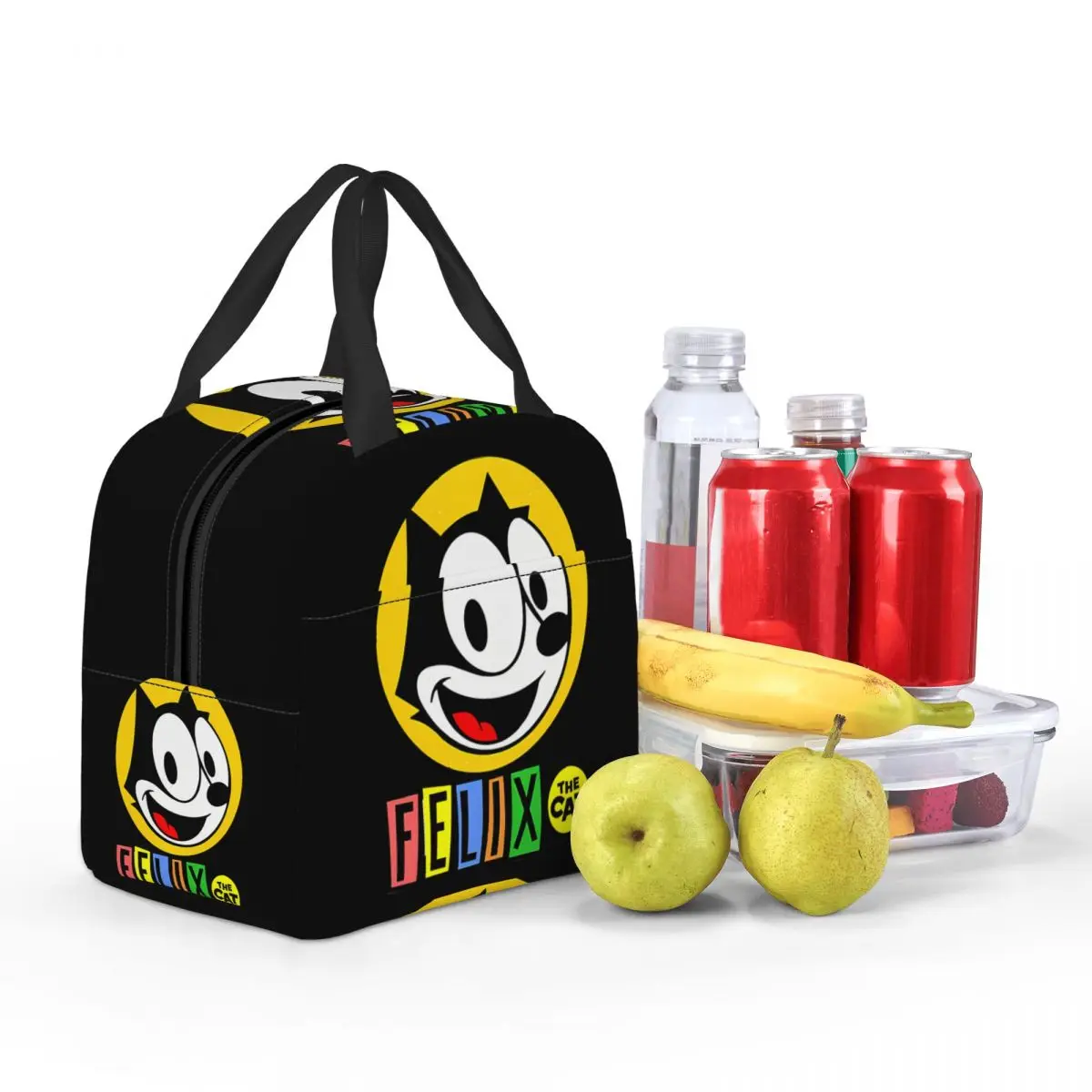 Couple Insulation Rice Bag Fan Suitable F-Felix The Cat Cartoon Aluminum Foil InsulationLunch Box BagFor School