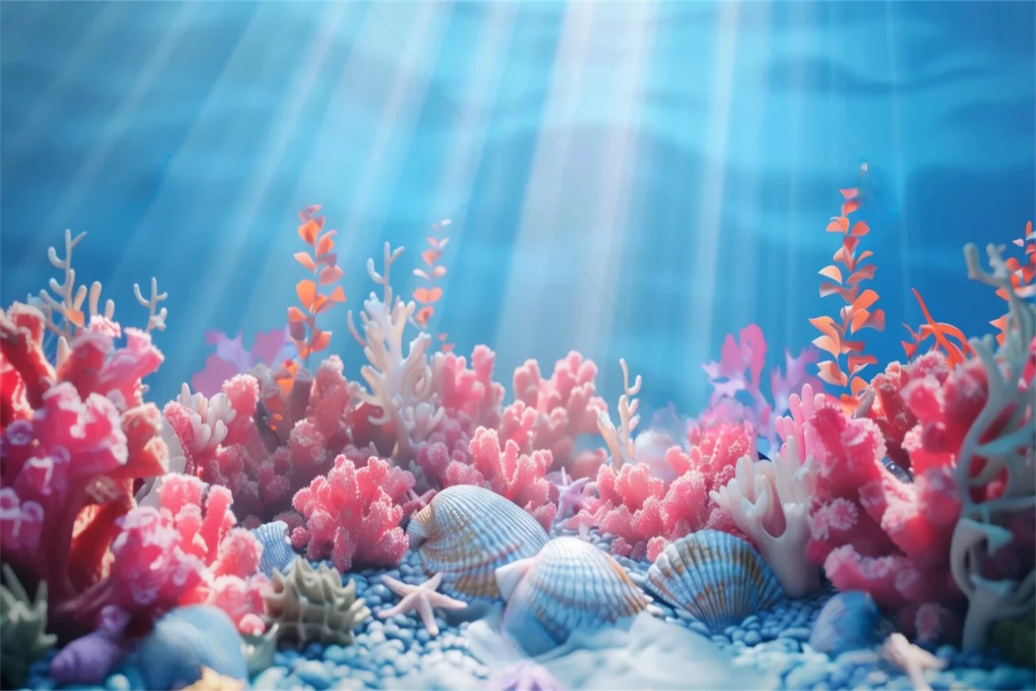 Custom Size Mural Underwater World Tropical Fish Coral Reef Underwater Background 3d Wallpaper Home Decoration Children's murals