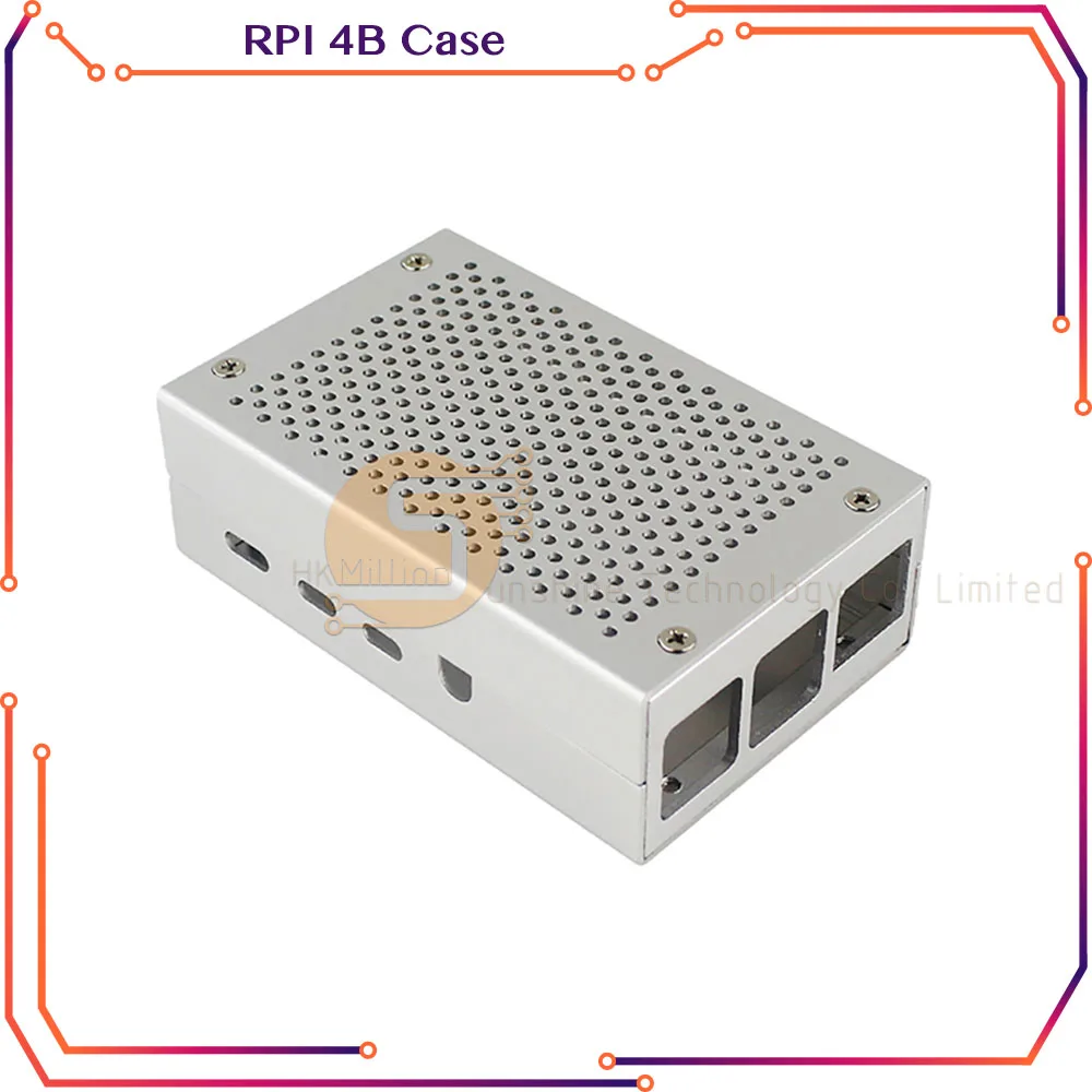 

For Raspberry Pi 4 Case Cooling Heatsinks Black Silver Fit For Raspberry Pi 4 Metal Enclosure Protective Box Case RPI150