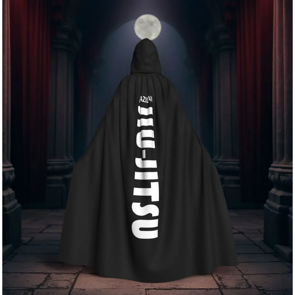 Capa Larga con Capucha de Jiu Jitsu Brasileño (BJJ), Disfraz Medieval de Bruja, Capa de Cosplay para Halloween, Abrigo Unisex para Adultos