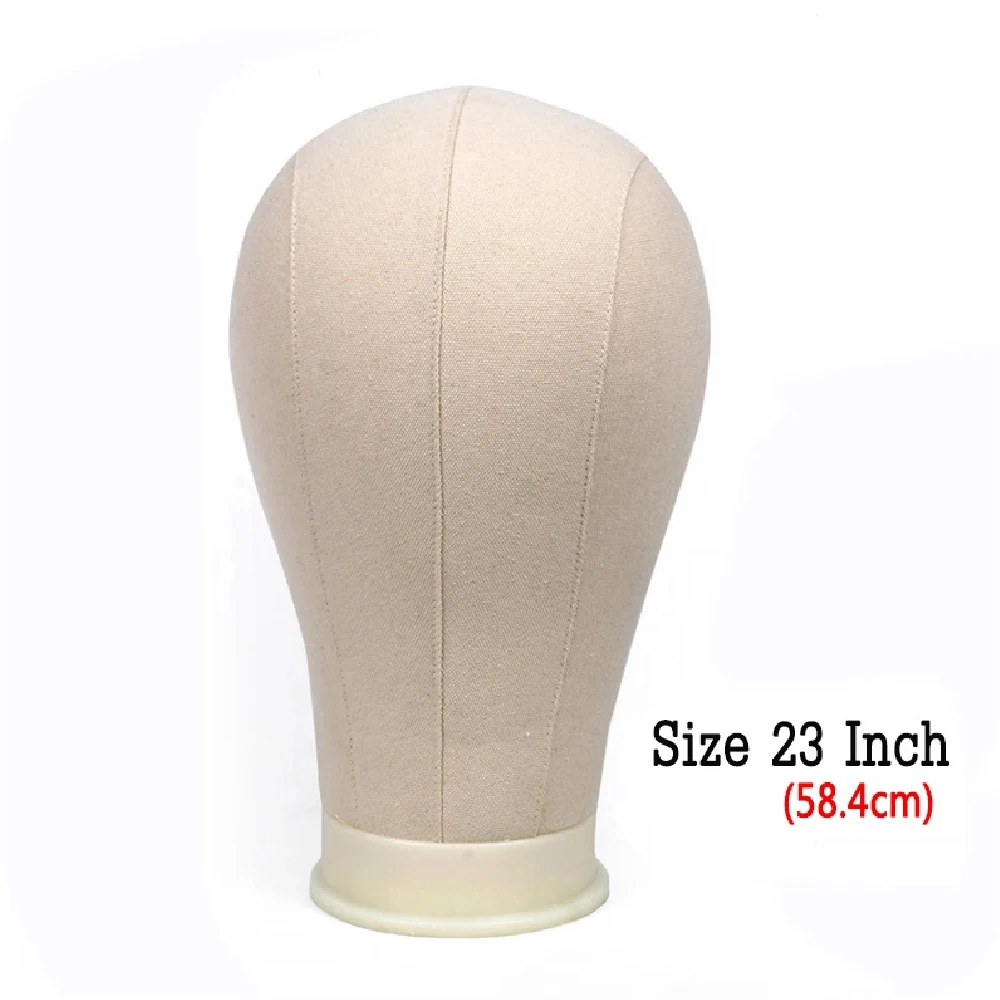 

Alileader Head Mannequin Head 21-24 Inch Cork Canvas Block Wig Head Making Wig Display Styling Head Making Wigs Styling