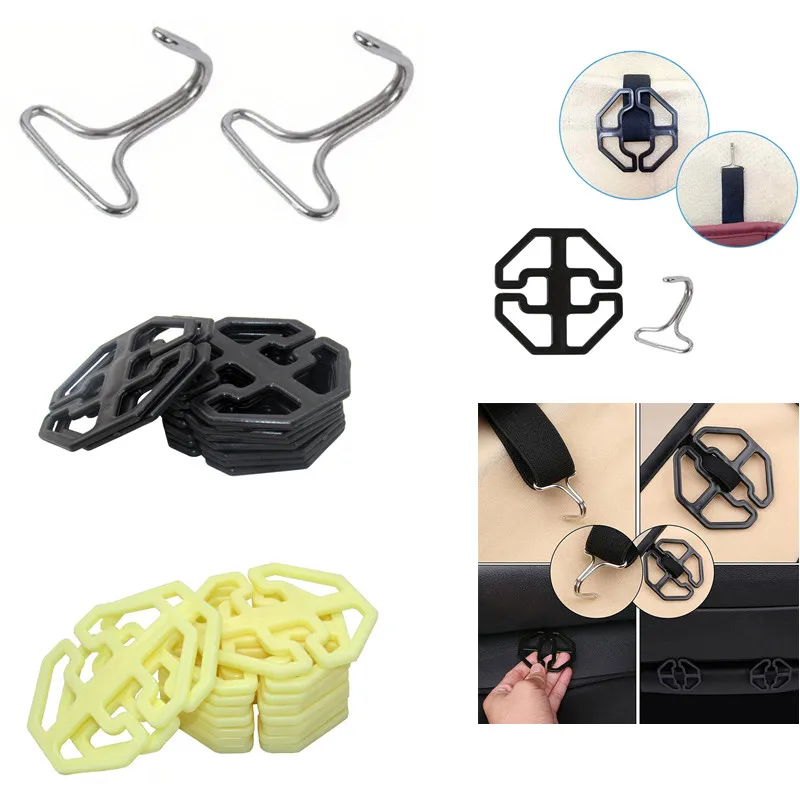 

5 шт. чехол на автомобильное сиденье сливовая пластина металлический крючок пластиковая карта фиксированный патрон пластиковая застежка для аксессуаров для сидений