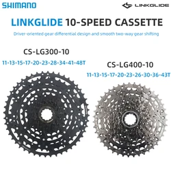 SHIMANO CUES 10 Speed Cassette Sprocket LG300 11-48T LG400 11-43T Freewheel LINKGLIDE Type 10V Flywheel Original Bicycle Parts