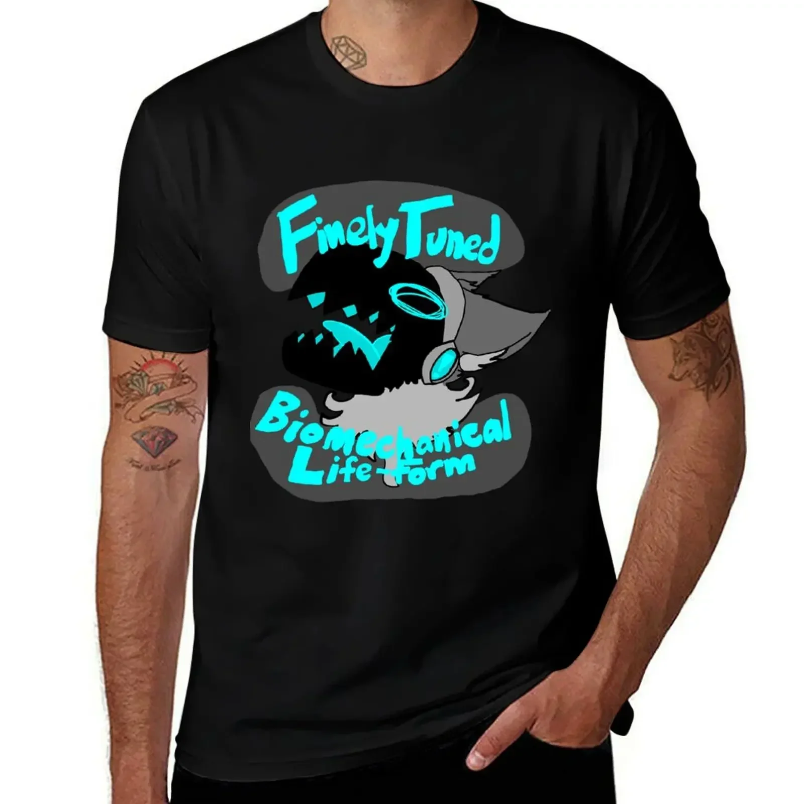 Finely Tuned Biomechanical Lifeform - Protogen T-Shirt Street Art Print Tee Shirt(4XL 5XL 6XL No Shipping)
