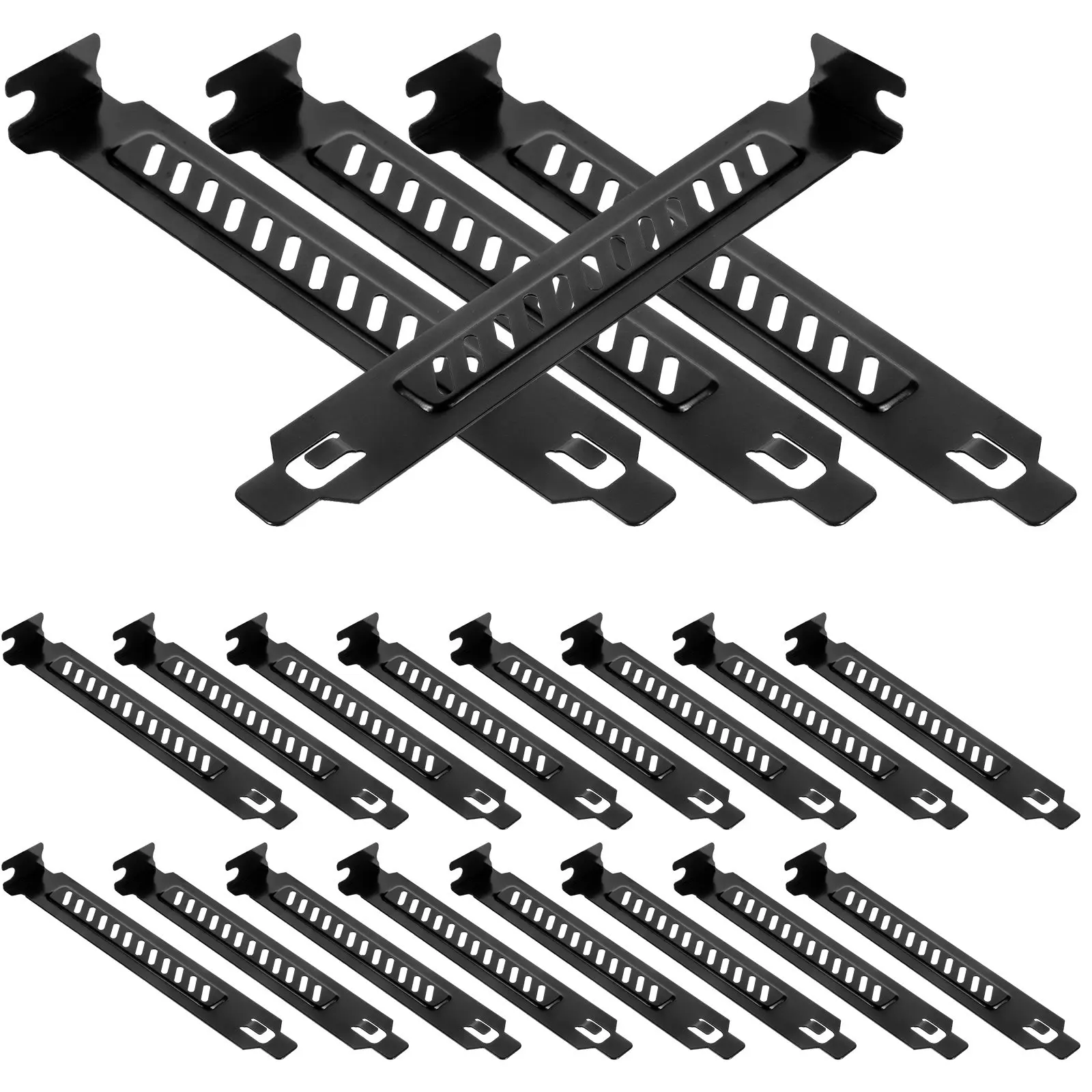 20Pcs Computer Chassis Blanking Plate Vented Pci Slot Cover Precision Cut Rust Resistant Heat Dissipating Dustproof Pc Case