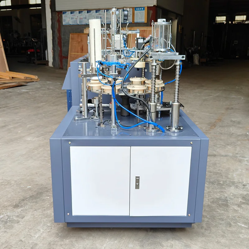 Paper Cup Machine with Automatic Stacking and Counting System Customized Pneumatic Discharge Factory Mass Production Efficiency