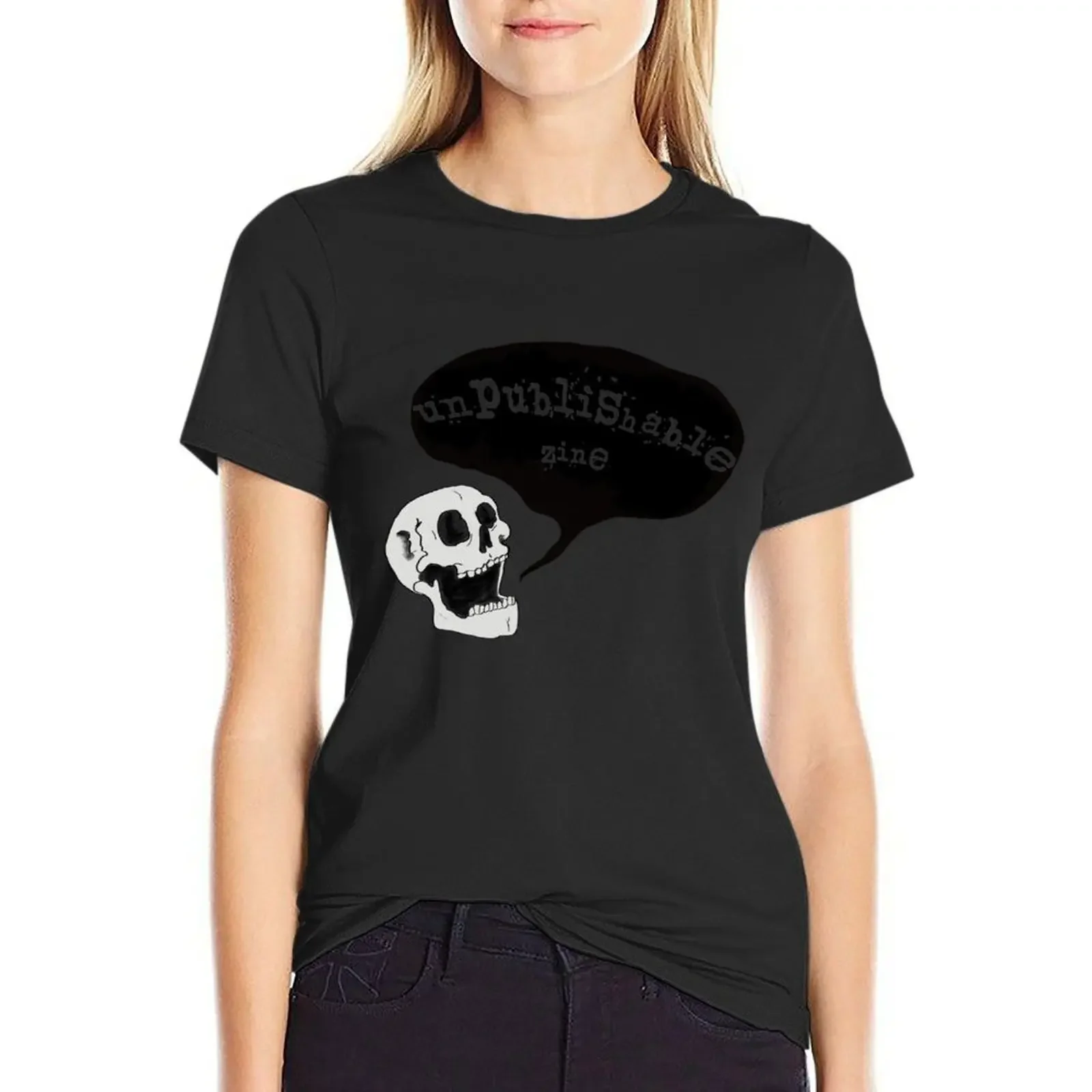 

Unpublishable Zine - Skull T-Shirt quick-drying quick drying anime female funny t shirts for Women