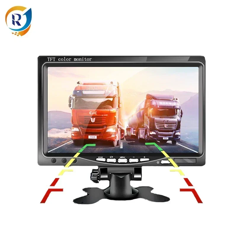 7401 7 inch four squad split screen supports 4 camara car monitor