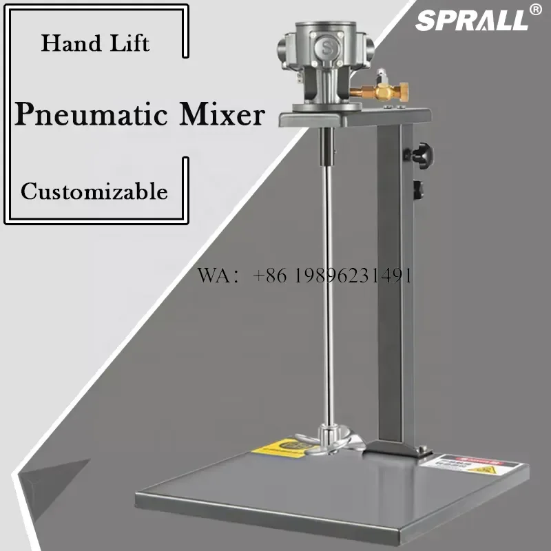 Wmwmnu for SPRALL 5 Gallon Manual Lift Explosion-proof Glue Ink Agitator High Efficiency Pneumatic Paint Liquid Mixer Blender