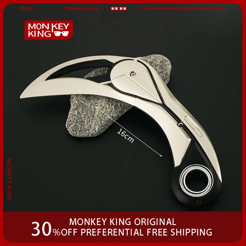 프라임 Karambit Melee 나이프 키체인 발로란트 게임 주변기기 무기, 합금 금속 무기 모델, 사무라이 검 장식 선물, 16cm 