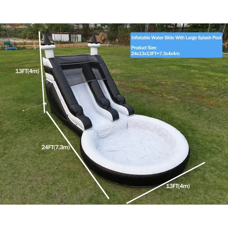 Commercial Water Slide Outdoor Kids Adults Party Waterslide Inflatable Water Slide with Pool