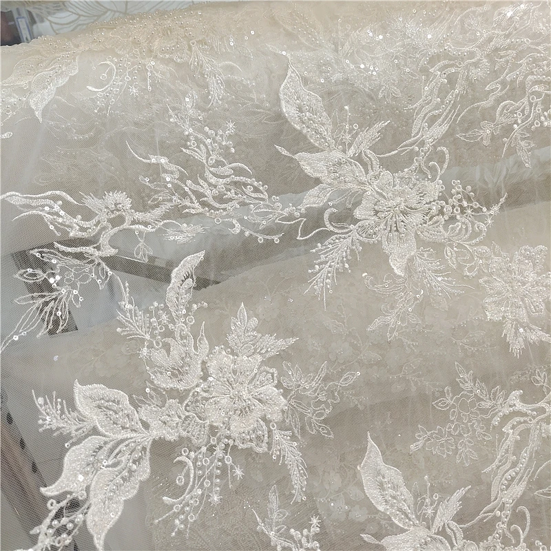 Creative spider web sequin lace fabric embroidery accessories wedding dress children\'s clothing stage clothing DIY fabric