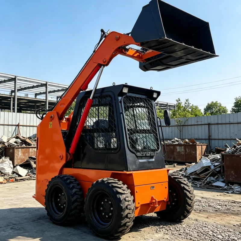 Customized Mini Skid Steer Loader Trencher Bucket Farm Utility Pipe Laying Work Sale CE New Model Kit Sets