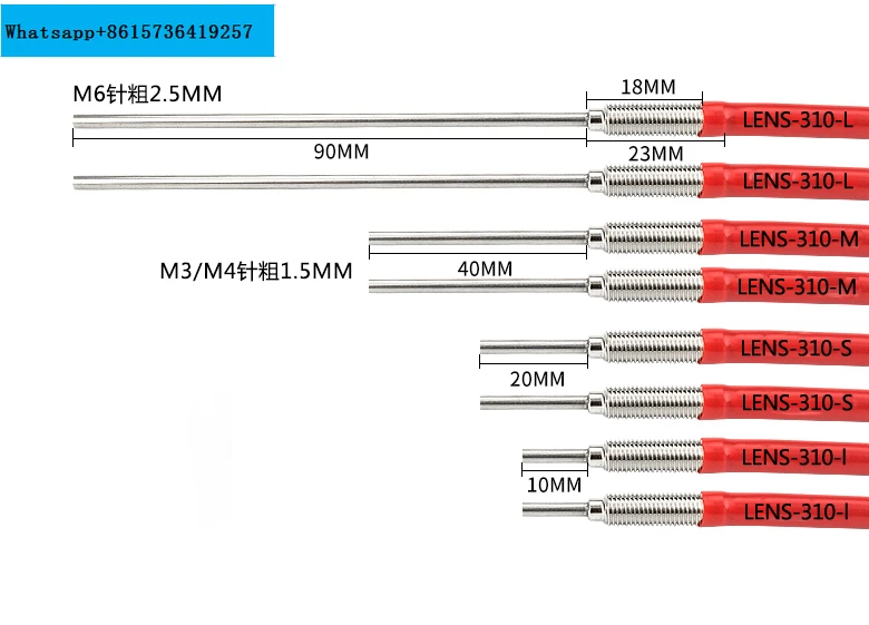 

M3 M4 M6 convex needle type fiber optic amplifier sensor probe FRS-310 410 610-I/- S/- M/- L