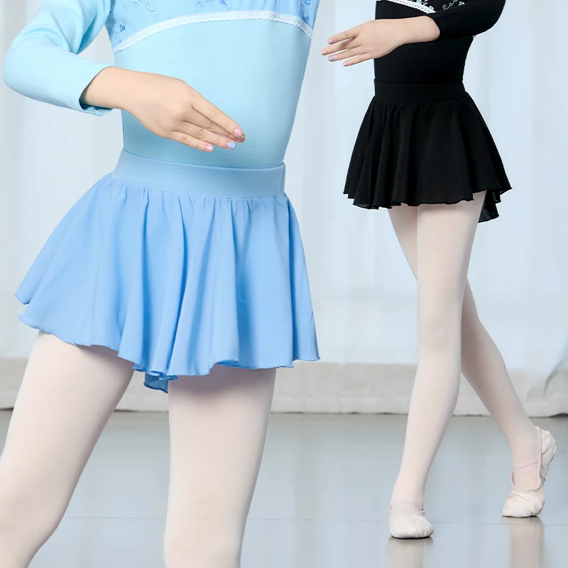 Spódniczka baletowa dla małych dziewczynek, spódniczka do tańca z szyfonu dla dzieci z elastyczną talią do ćwiczeń i występów, krótka nieregularna spódniczka tutu
