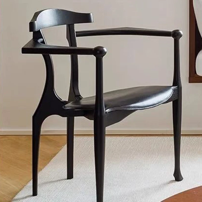 

Nordic Mid-century Dining Chairs Wooden Soft Dining Chairs Mini Modern Armchairs Chair Living Room Furnitures Chair Individual