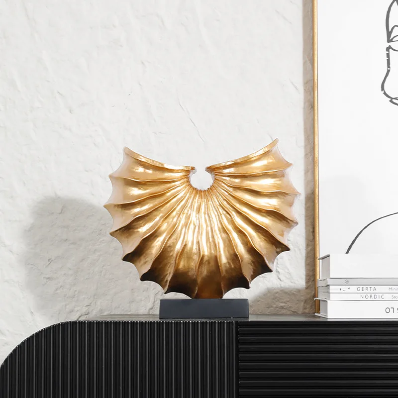 

Креативные скульптуры в форме ракушек, украшения для рабочего стола, абстрактные произведения искусства, статуэтки из смолы, эстетические украшения для комнаты.