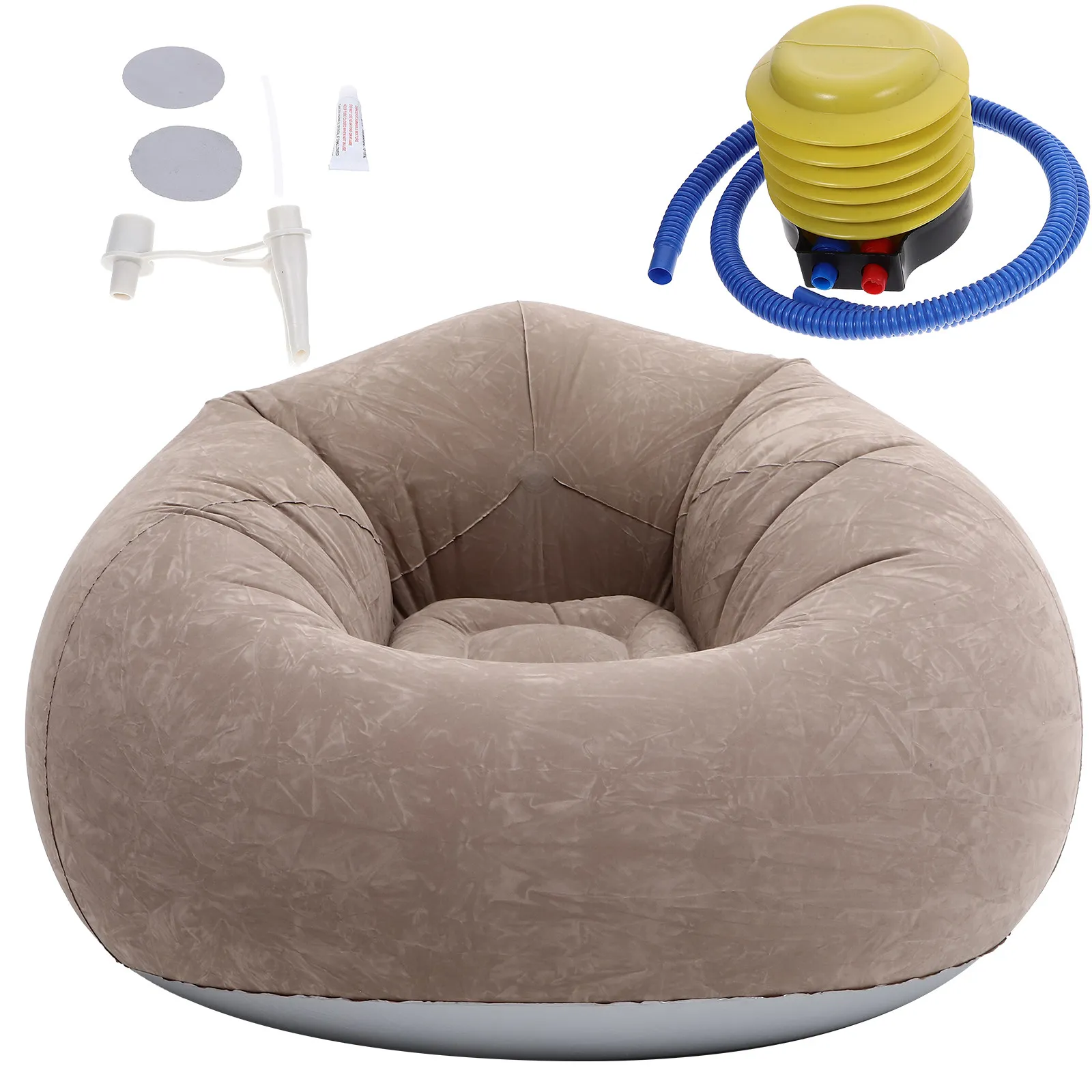 1 Juego de Sofá Hinchable Multifuncional para Exterior e Interior, Sillón de Aire Portátil Plegable, Colchoneta de Camping, Silla Tipo Puff