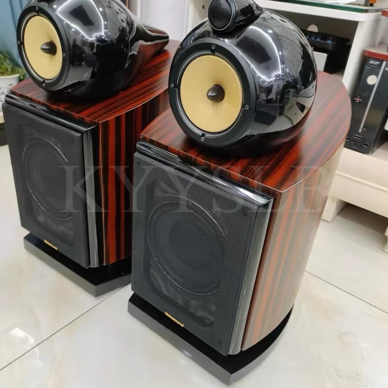 KYYSLB 8 Inch Passive Speaker High Power HiFi Wooden Home Professional Fever Bookshelf Speaker 3 Way Audio Sound Quality