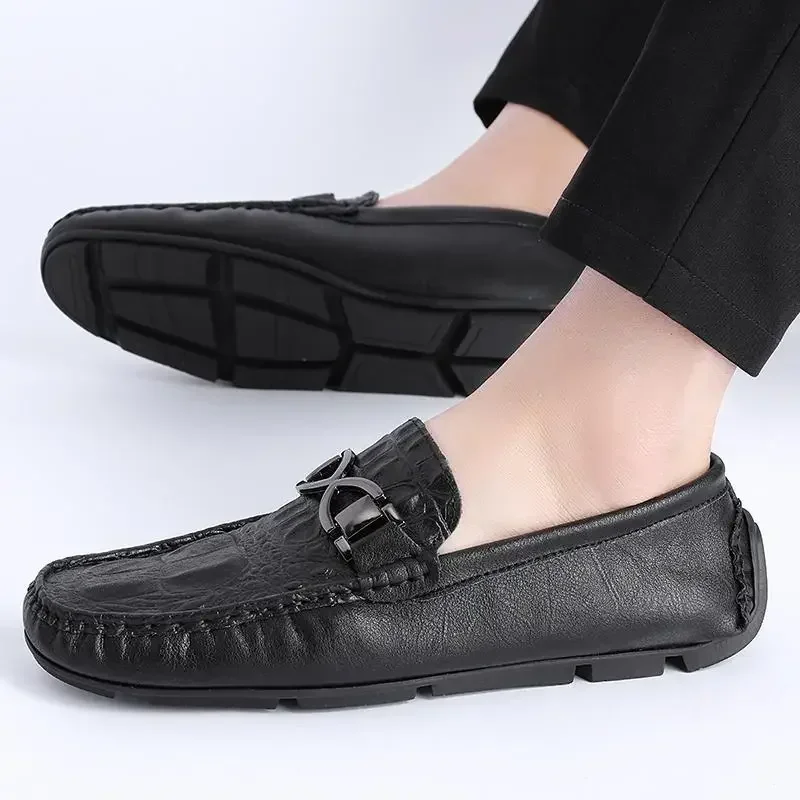 

Men's Leather Shoes Men's Autumn New Breathable Soft Leather Soft Bottom Casual Shoes Men's Light