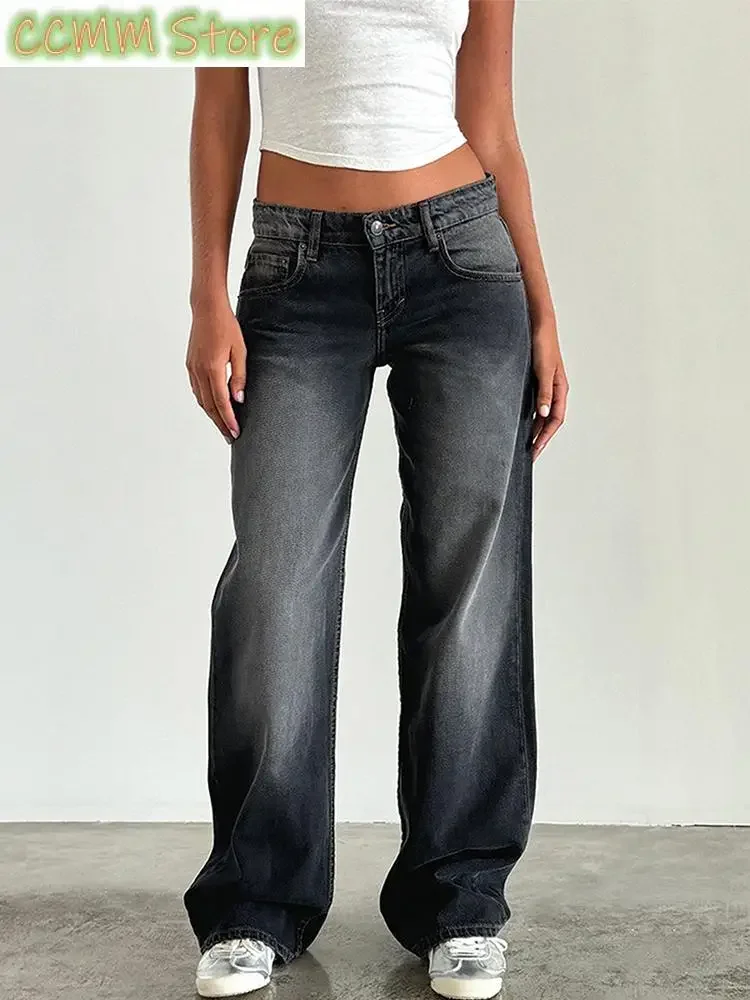 

2025 New High Waist Baggy Jeans For Women Fashion Loose Denim Wide Leg Pants Casual Female Clothing XS-XL Drop Shipping