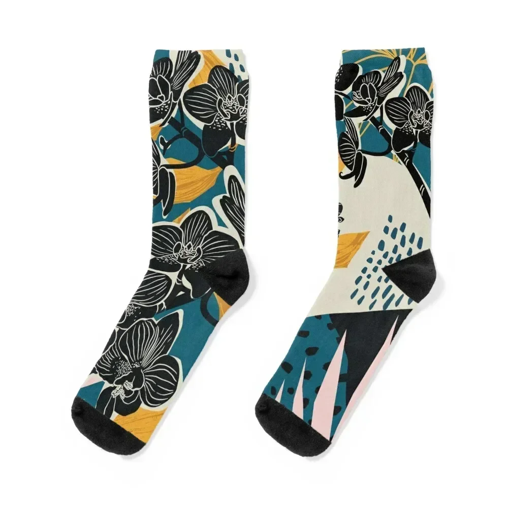 Black Orchids Socks Lots new year crazy cool Mens Socks Women's