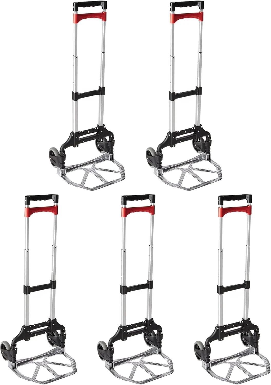 

Personal MCX Folding Aluminum Luggage Hand Truck Cart with Telescoping Handle & Ball Bearing Rubber Wheels, 150 lb Capacity