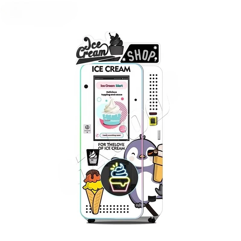 Proveedor de máquinas expendedoras, pantalla táctil combinada, máquina expendedora automática de helados de Metal, máquina expendedora de batidos