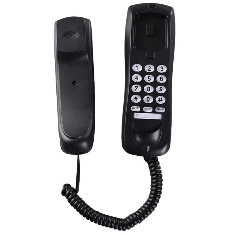 Wall Phone, Wired Phone, Home Phone, Small Extension, Small Hang-Up Extension, Hotel Home Office Black