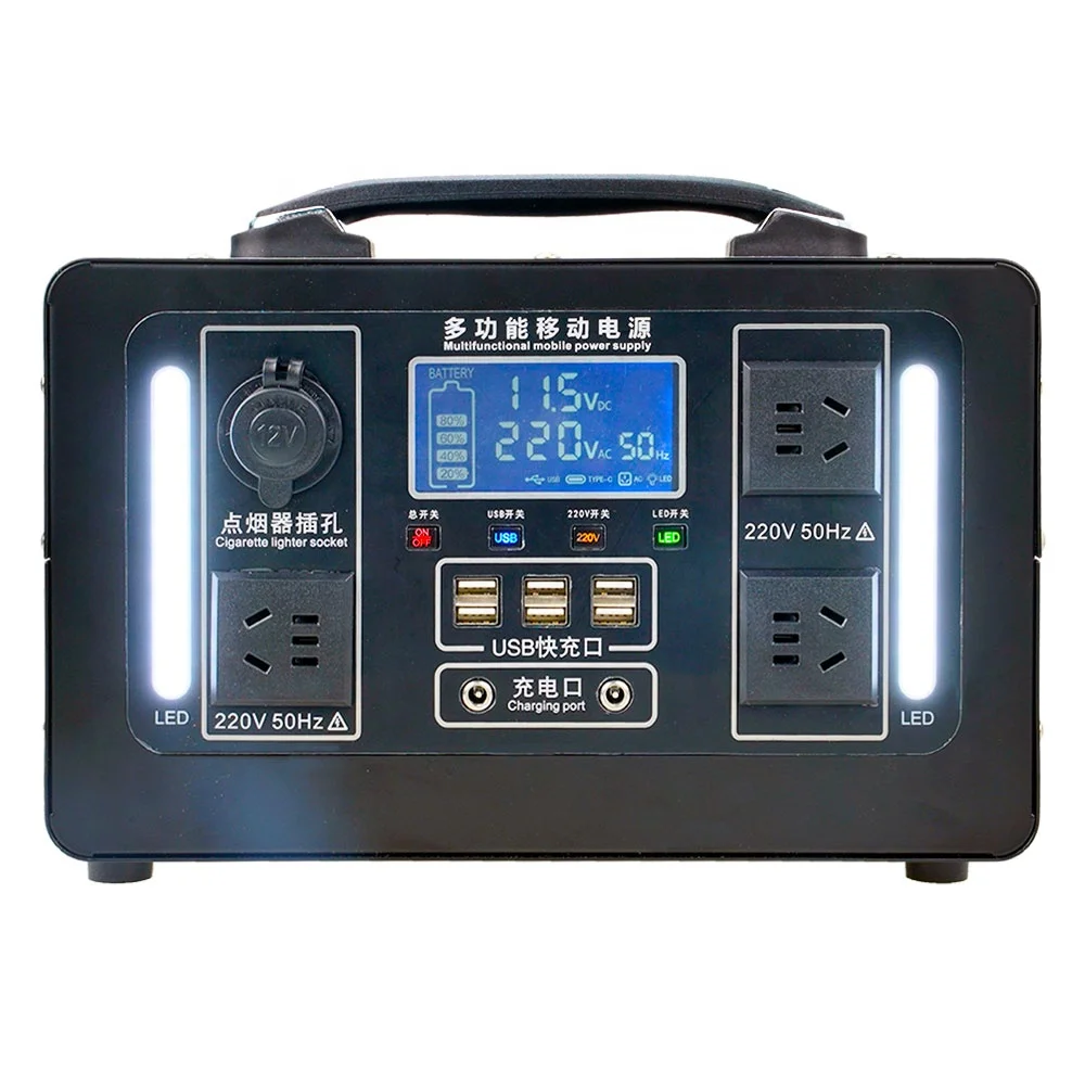 Portable Emergency Power Station 250w 300w 600w 1000w Portable Power Station 2000wh Lifepo4 Battery