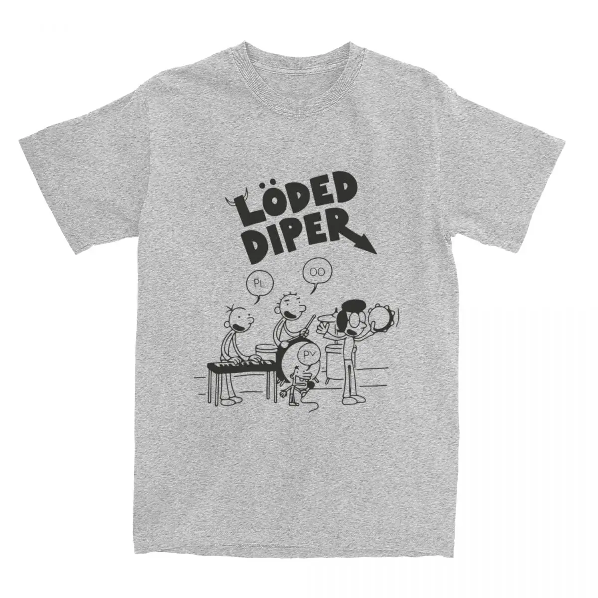 Loded Diper Overlode Rock Band Outfits T Shirts Accessories Men Women Cotton Casual Diary of a Wimpy Kid Tee Shirt Clothing