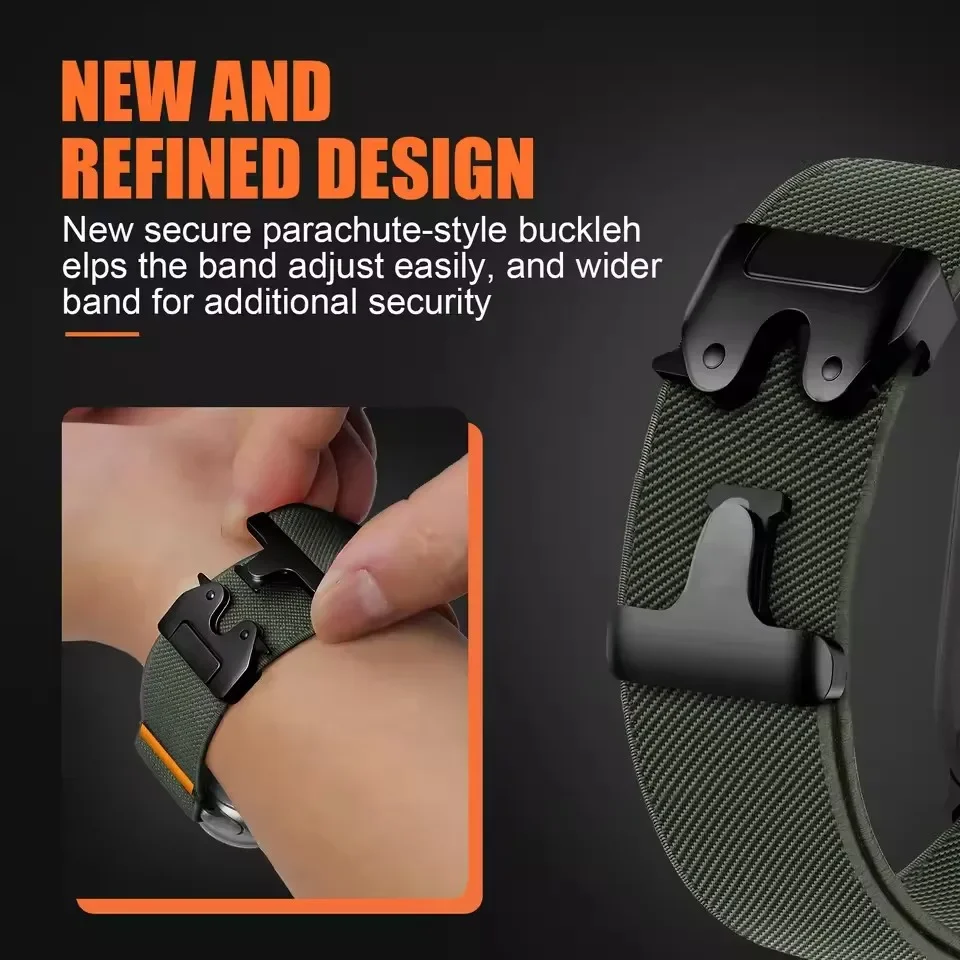 Nylon loop Strap For Apple Watch ultra 2 band 49mm 44mm 46mm 42mm 40mm 45mm 41mm Elastic Bracelet IWatch Series 10 9 8 7 6 3 SE