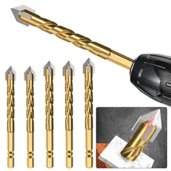 Cross Triangle Bit Tool Hex Handle Drill Bits High Efficiency Drilling Tools for Ceramic Tiles Concrete Glass