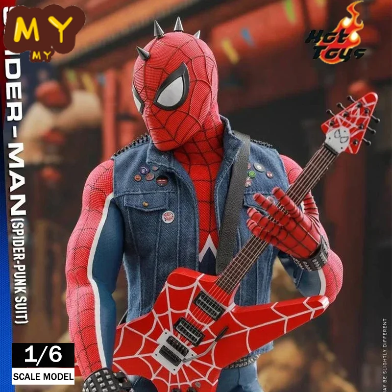 Original Hot Toys Guitar Spider Man Action Figure Ht 1/6 VGM32 Spiderman Figurine Movable PVC Model Kid Toy Christmas Gifts