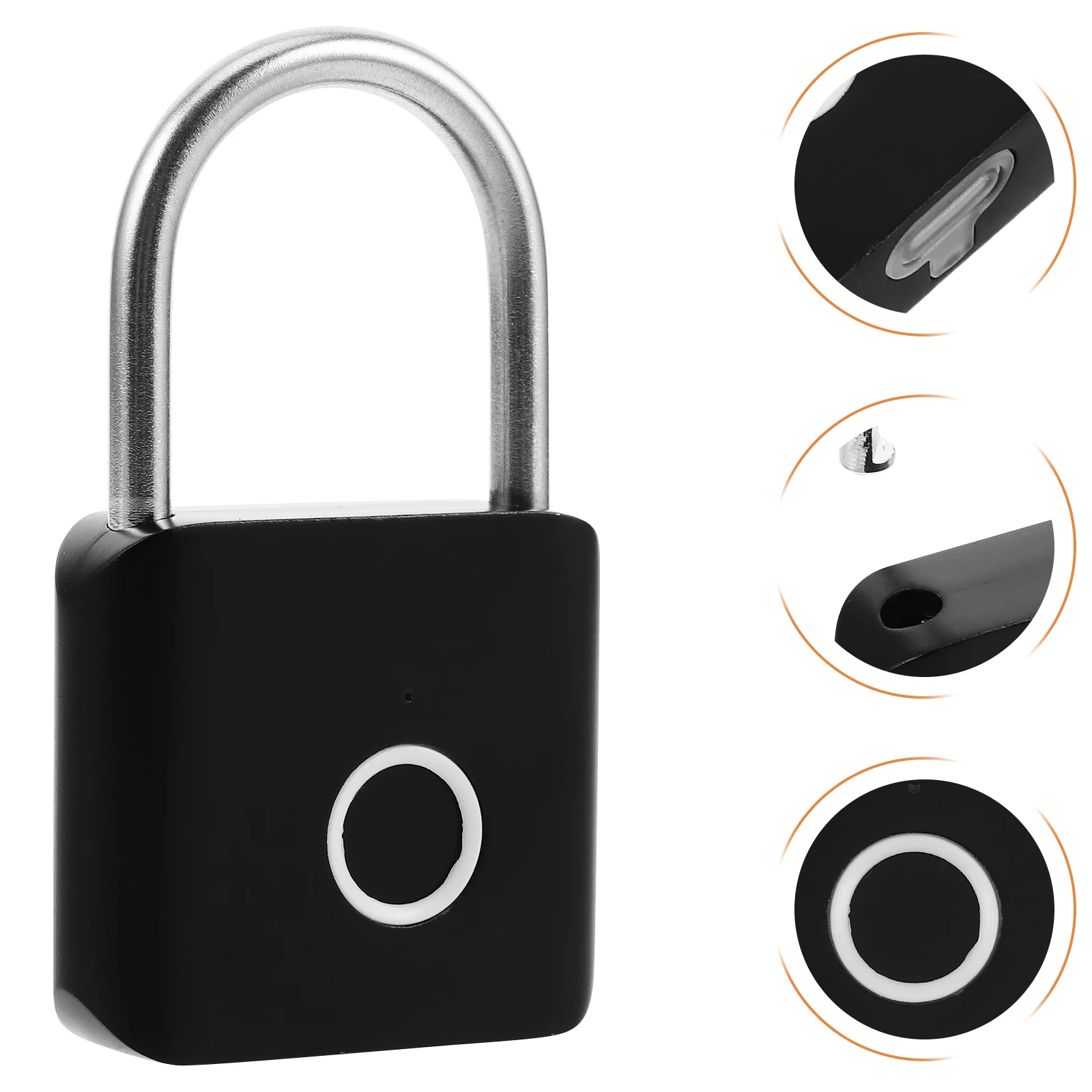 

Zinc Alloy Fingerprint Lock Luggage Padlock Cabinet Door Child Safety Weatherproof Secure Metal Lock For Travel Office Outdoor