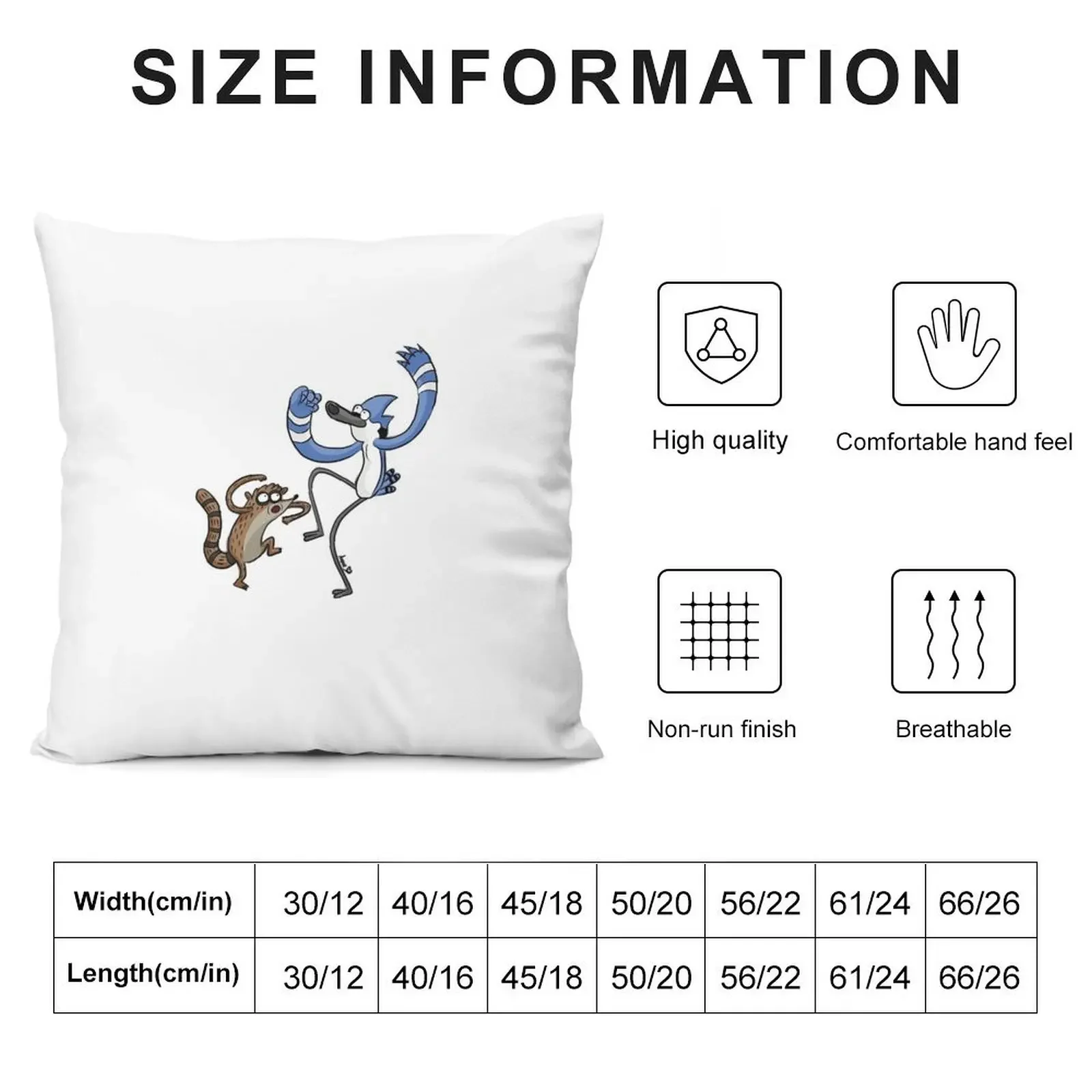 Rigby And Mordecai Throw Pillow Pillowcases Cushion Covers Sofa Christmas Pillow Cases pillow