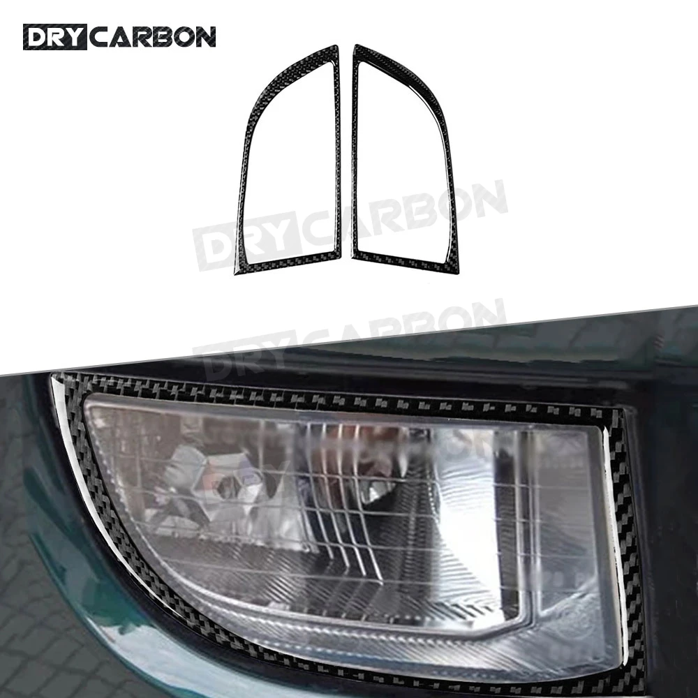 

For Toyota Land Cruiser Prado 2003-2009 Carbon Fiber Car Front Light HeadLamp Trim Frame Cover Stickers Accessories