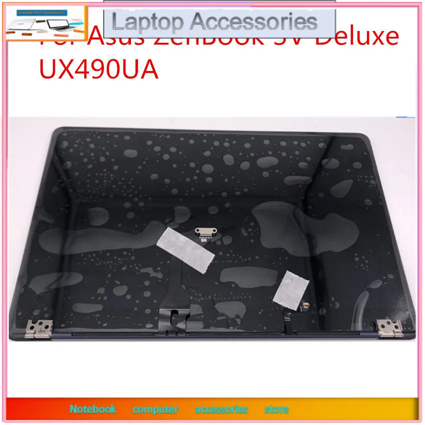 F para Asus ZenBook Deluxe UX3490U UX490 ux490u UX490UA LCD panel de pantalla de cristal montaje lcd completo con cubierta conjunto completo