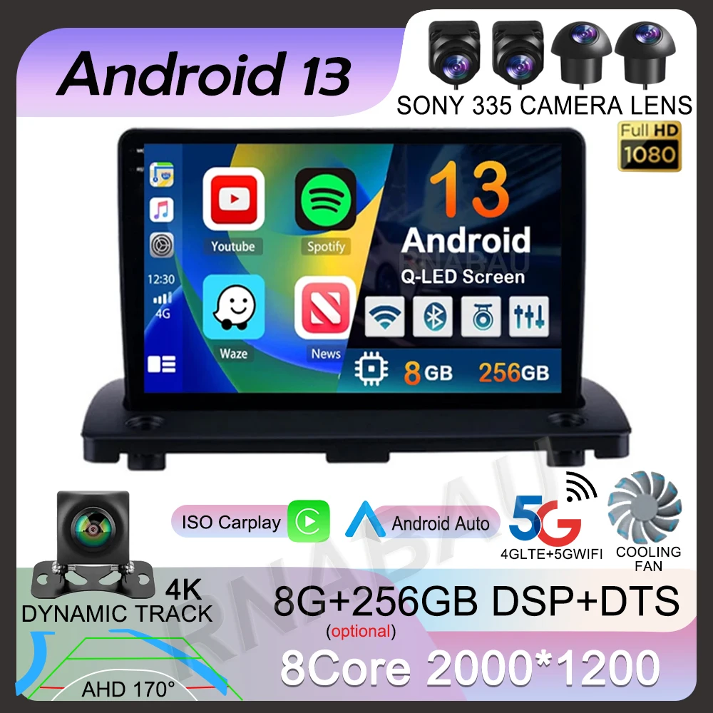 

Android 13 Carplay Auto WIFI+4G Car Radio For VOLVO XC90 2004-2013 2din Multimedia Video Player GPS Navigation DSP 2 Din Stereo