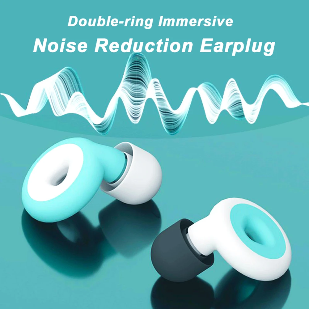 MERALL Sleep Noise Reduction Earplug Soft Silicone Ear Muffs Noise Protection Travel Reusable Swimming Waterproof Ear Plugs