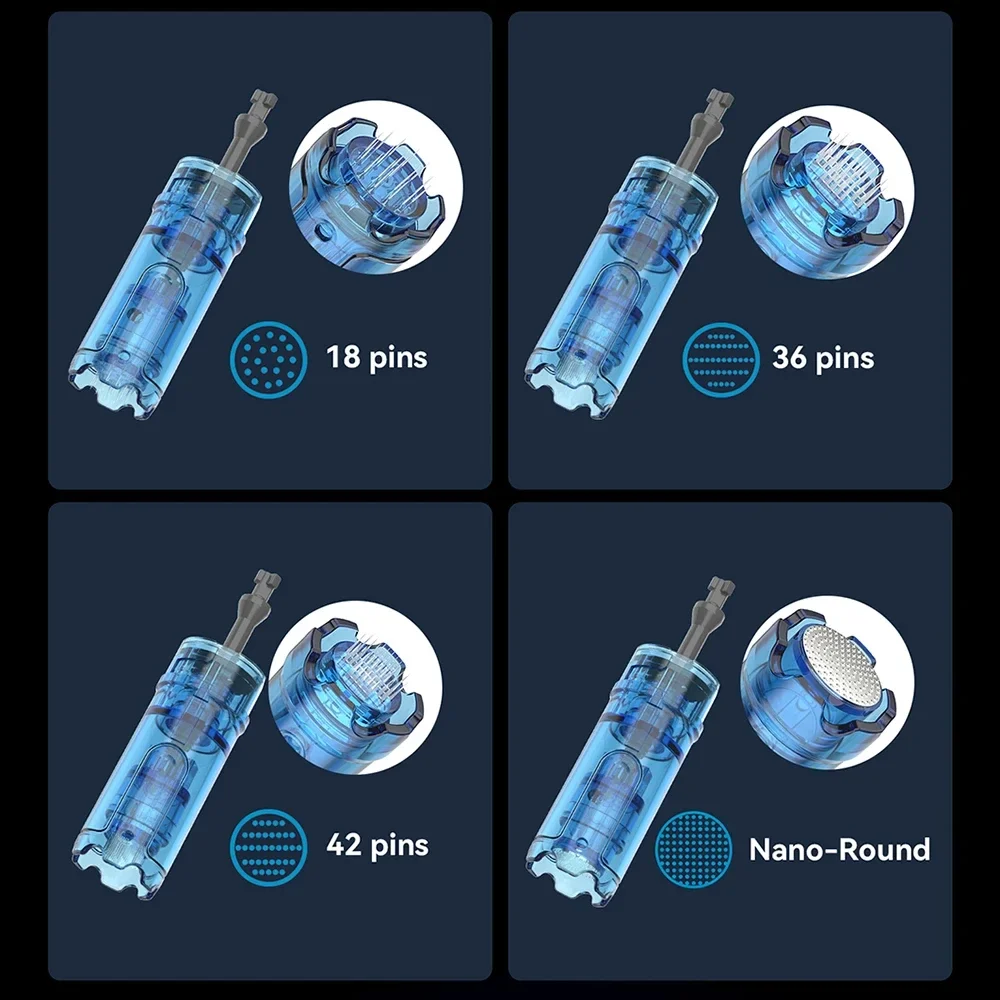 10 Stück Nadeln mit einer Länge von 0,25 mm, Kartuschen mit 18, 36, 42 Pins, Nano-Intelligent-Chip-eingebettete Mikronadel-Kartuschen für Dr. Pen M9 – Detail 4