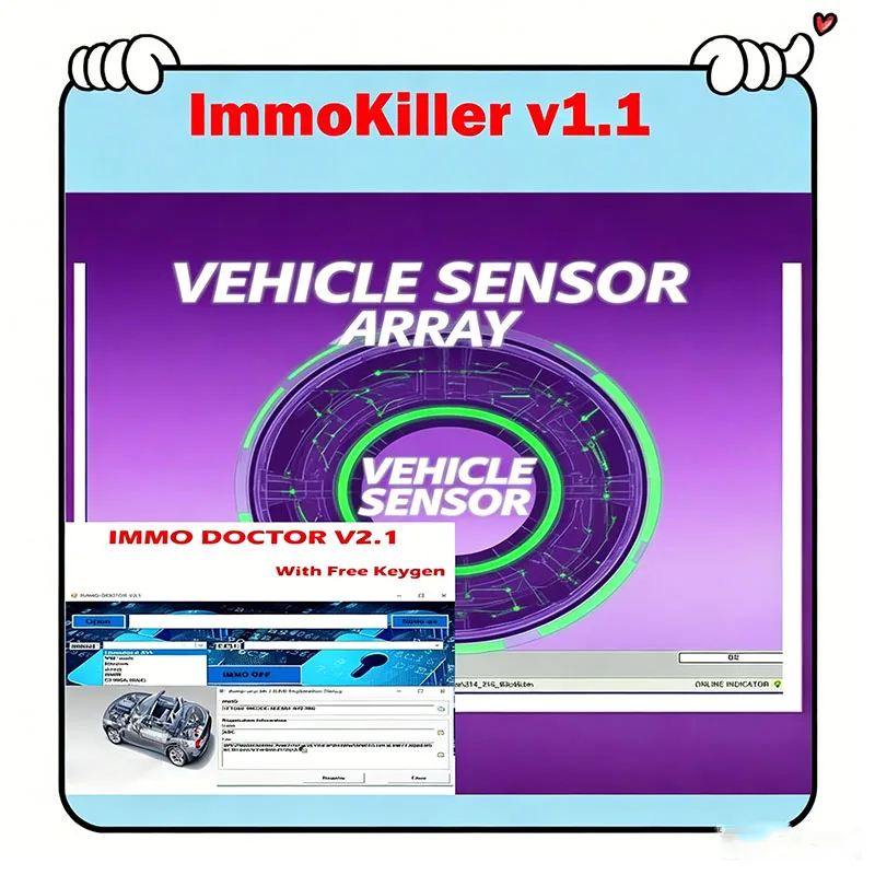 

ImmoKiller V1.10 IMMO Off obd2 scanner Software+ FREE KEYGEN IMMO DOCTOR V2.1 Immo Off Delete ECU Chip File obd scanner Software