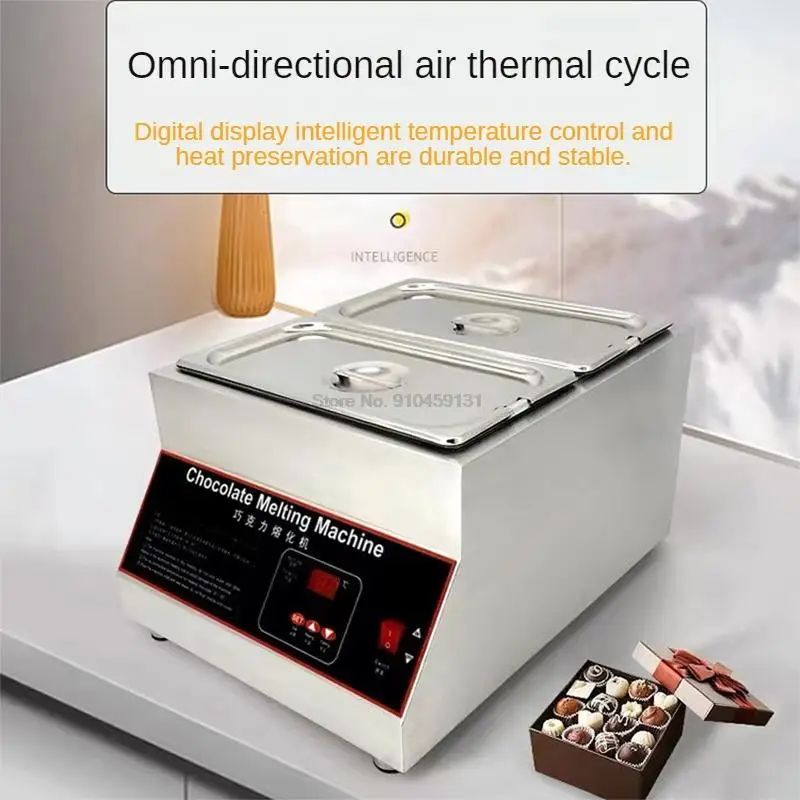 

1/2/4 Grid Electric Chocolate Melting Machine Commercial Digital Display Air Heating Chocolate Cheese Melting Pot Warmer Melter